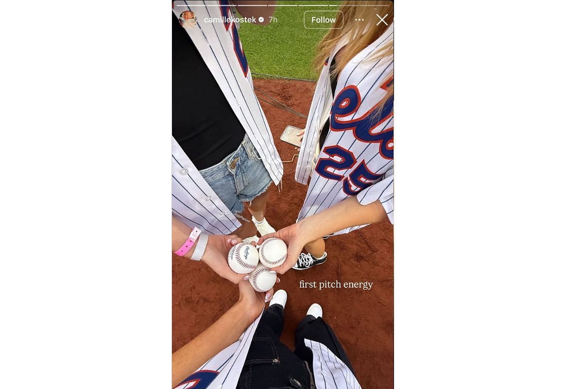 Rob Gronkowski's GF Camille Kostek shares 3-word message while kickstarting SI 2025 issue's promotion at Mets stadium, Instagram
